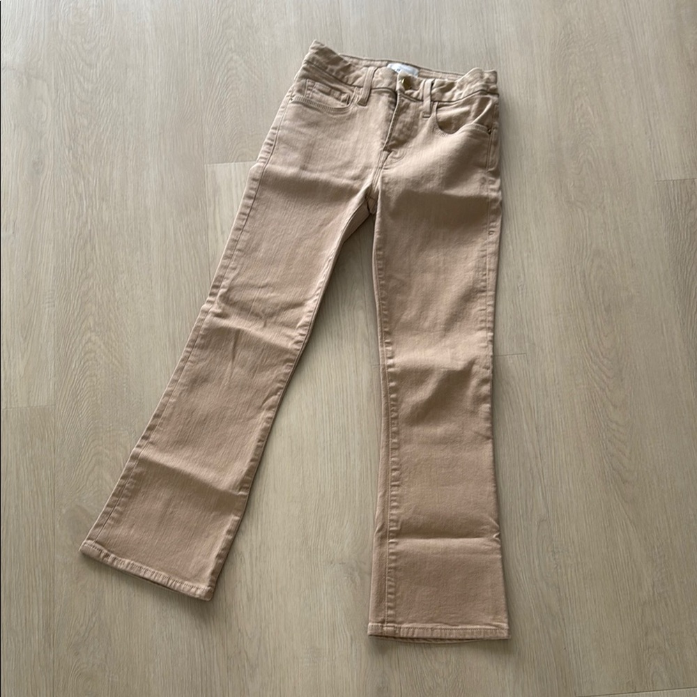Frame Denim Tan Flare Wide Leg Jeans